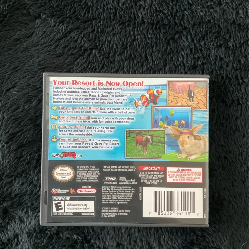 HQ Paws & Claws Pet Resort Nintendo DS Game - Red Cover